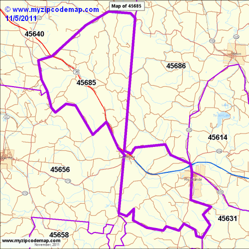 map of 45685