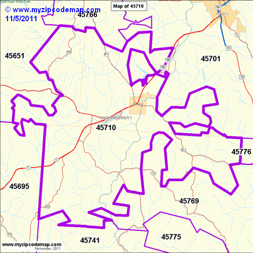 map of 45710