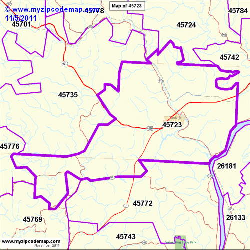 map of 45723