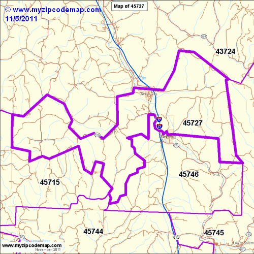map of 45727