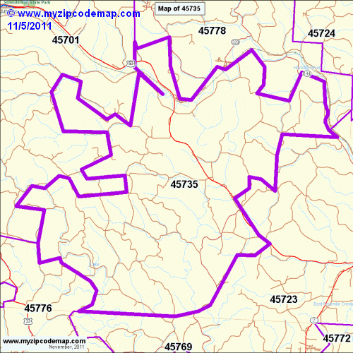 map of 45735