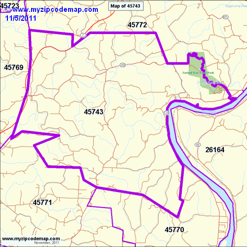 map of 45743