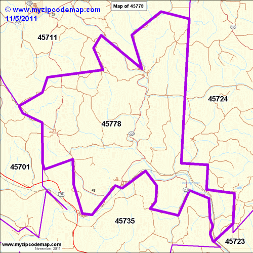 map of 45778