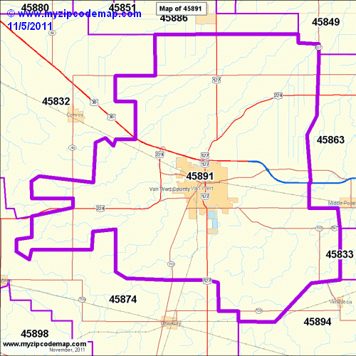 map of 45891