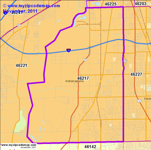 map of 46217