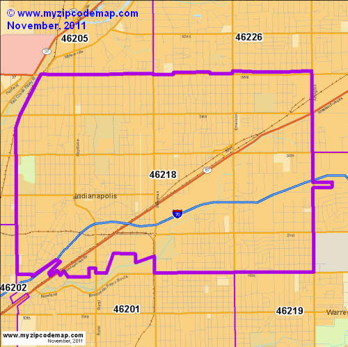 map of 46218