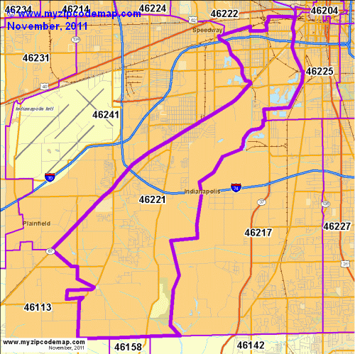 map of 46221
