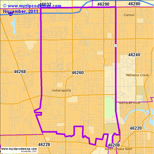 map of 46260