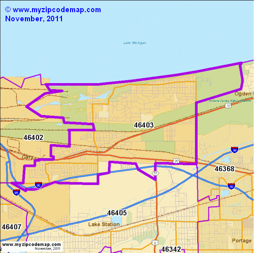 map of 46403