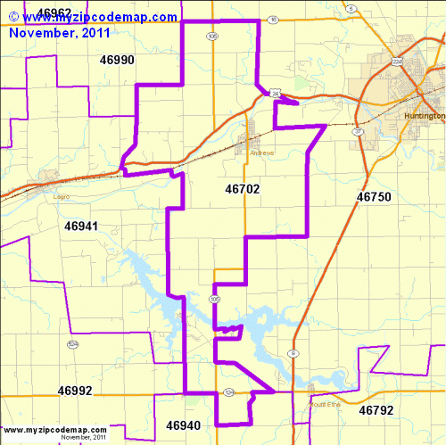 map of 46702