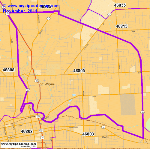 map of 46805