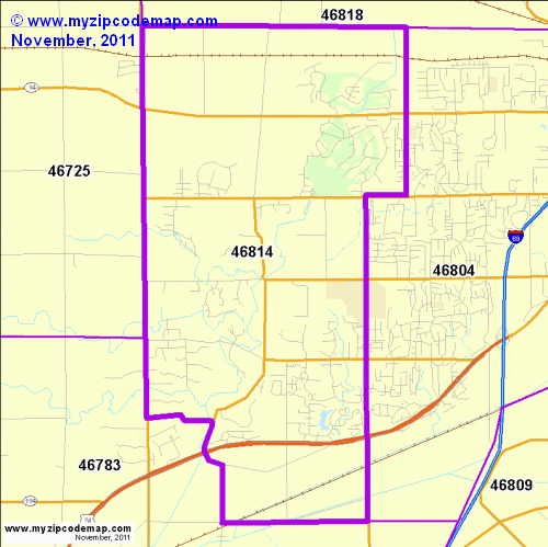 map of 46814