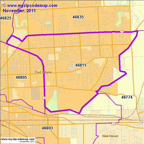 map of 46815