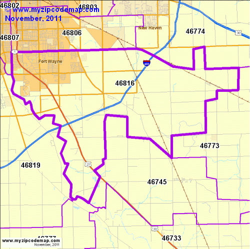 map of 46816