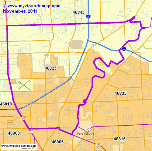 map of 46825