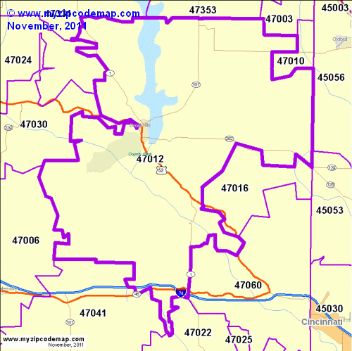 map of 47012