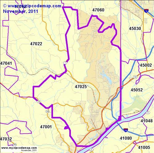 map of 47025