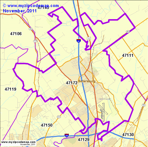 map of 47172