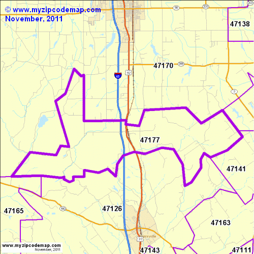 map of 47177