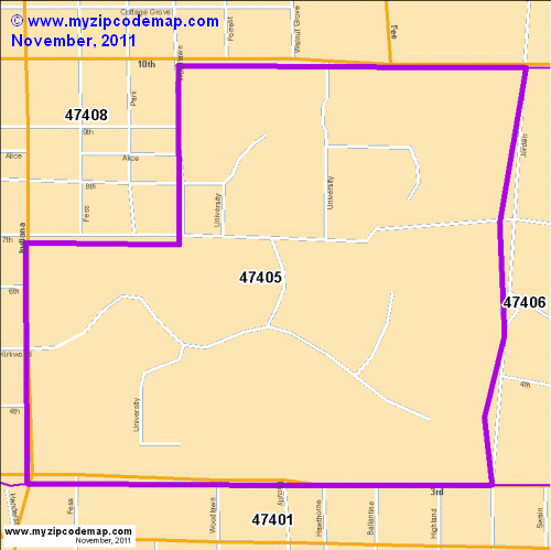 map of 47405