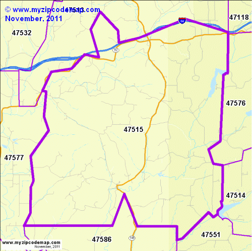 map of 47515