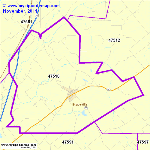 map of 47516