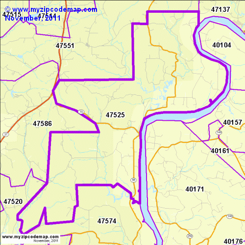 map of 47525