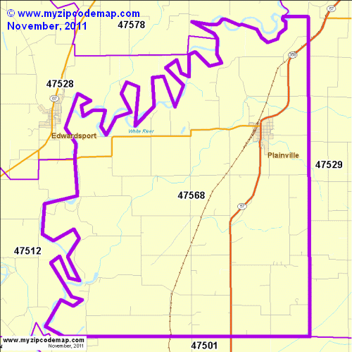 map of 47568