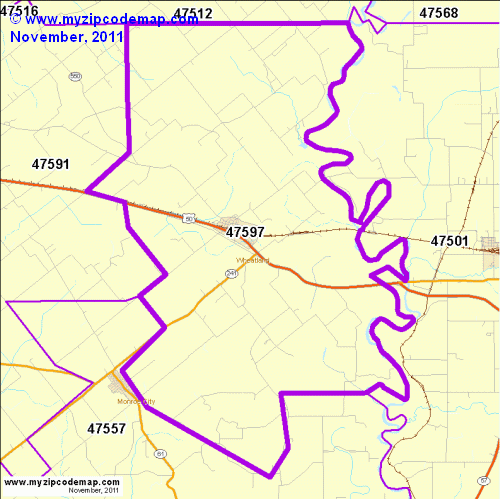 map of 47597