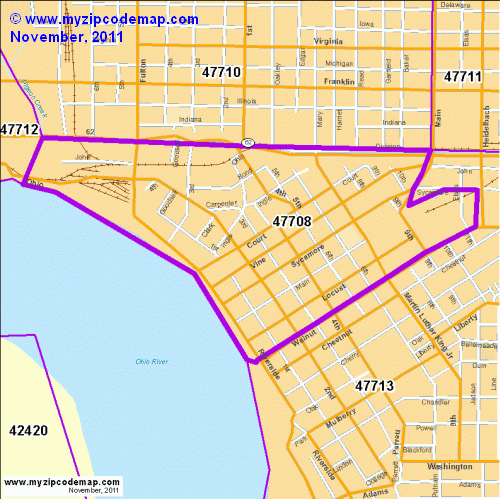 map of 47708
