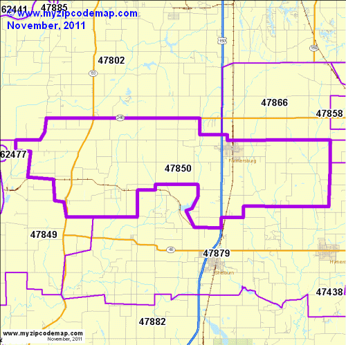 map of 47850