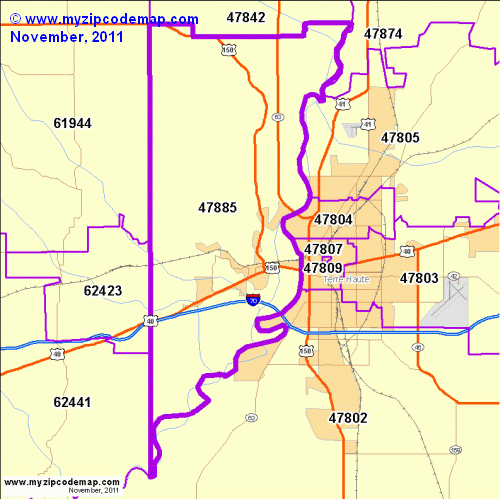 map of 47885
