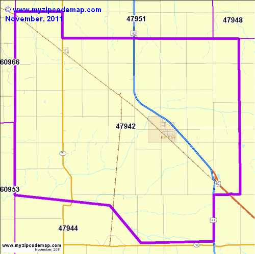 map of 47942