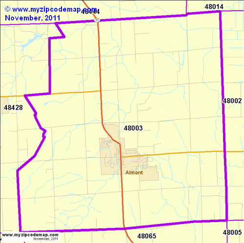 map of 48003
