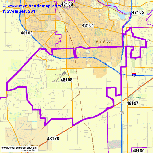 map of 48108