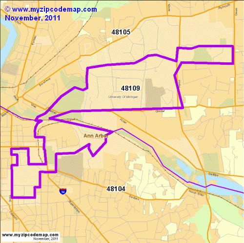map of 48109