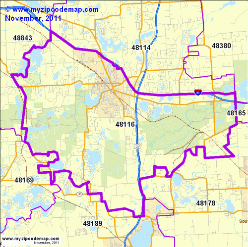 map of 48116