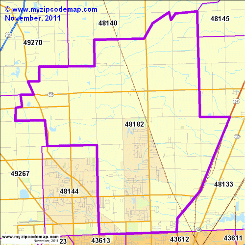 map of 48182