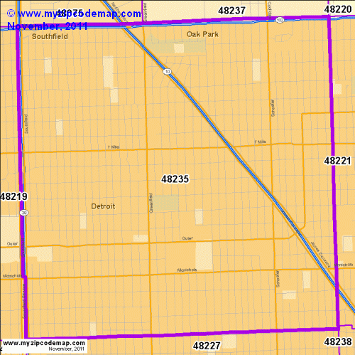 map of 48235