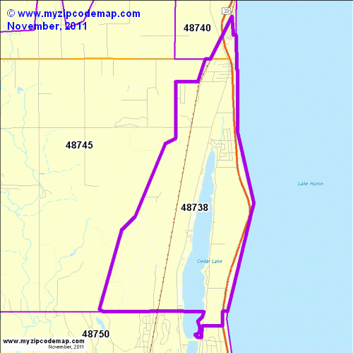 map of 48738