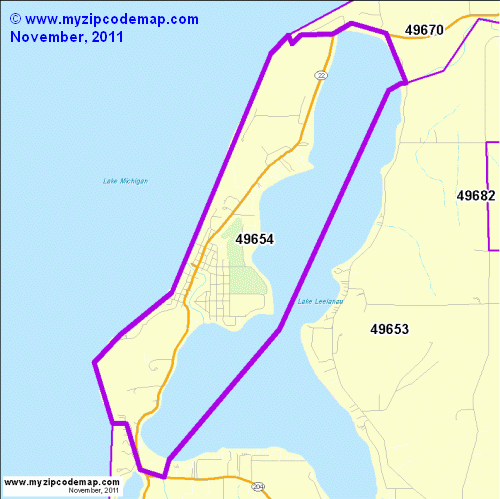 map of 49654