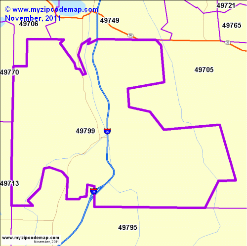 map of 49799