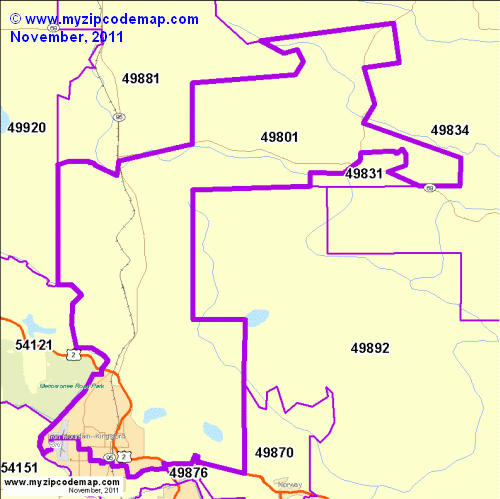 map of 49801