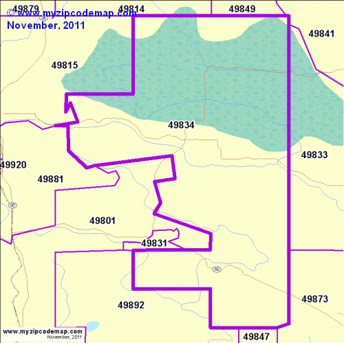 map of 49834