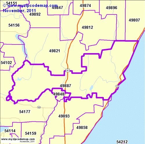 map of 49887