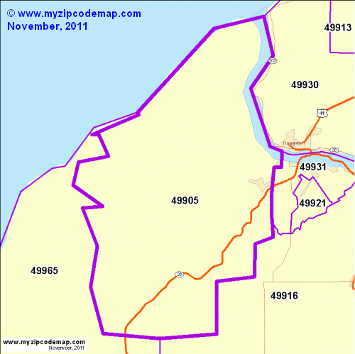 map of 49905