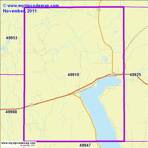map of 49910