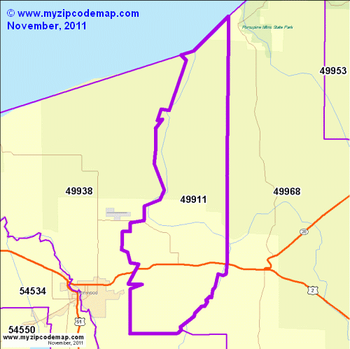 map of 49911