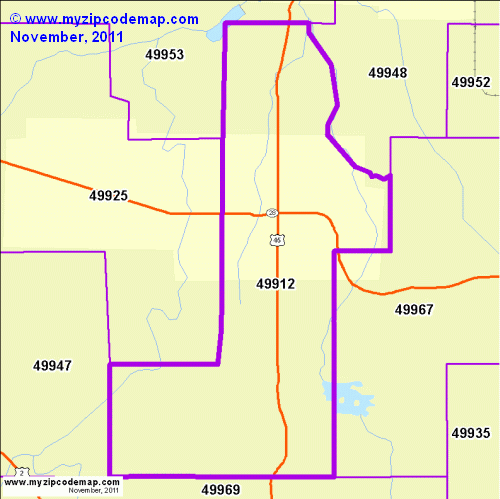 map of 49912