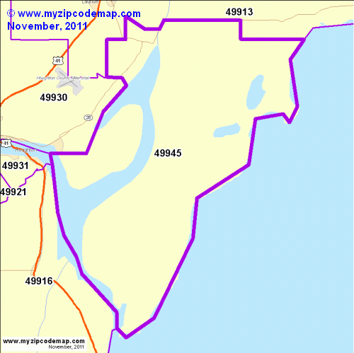 map of 49945